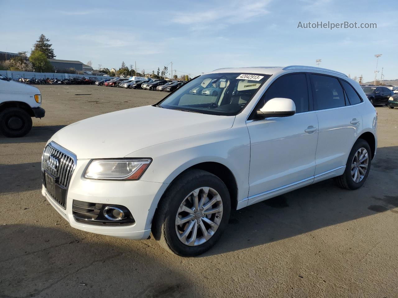 2014 Audi Q5 Premium Plus White vin: WA1LFAFP1EA018833