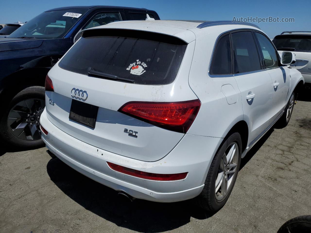 2014 Audi Q5 Premium Plus White vin: WA1LFAFP1EA057504