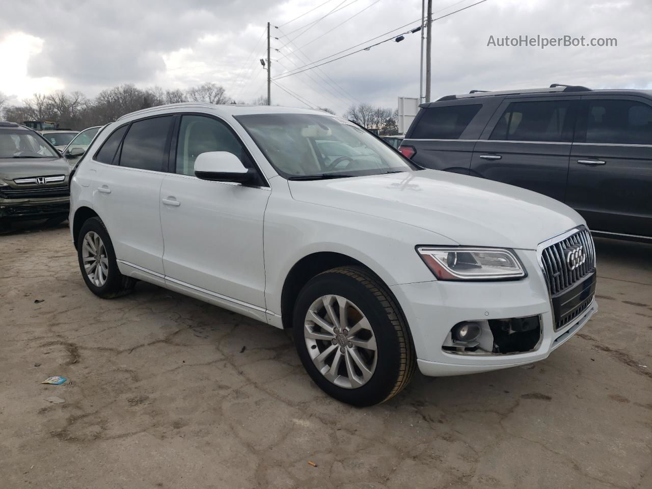 2014 Audi Q5 Premium Plus White vin: WA1LFAFP1EA067868