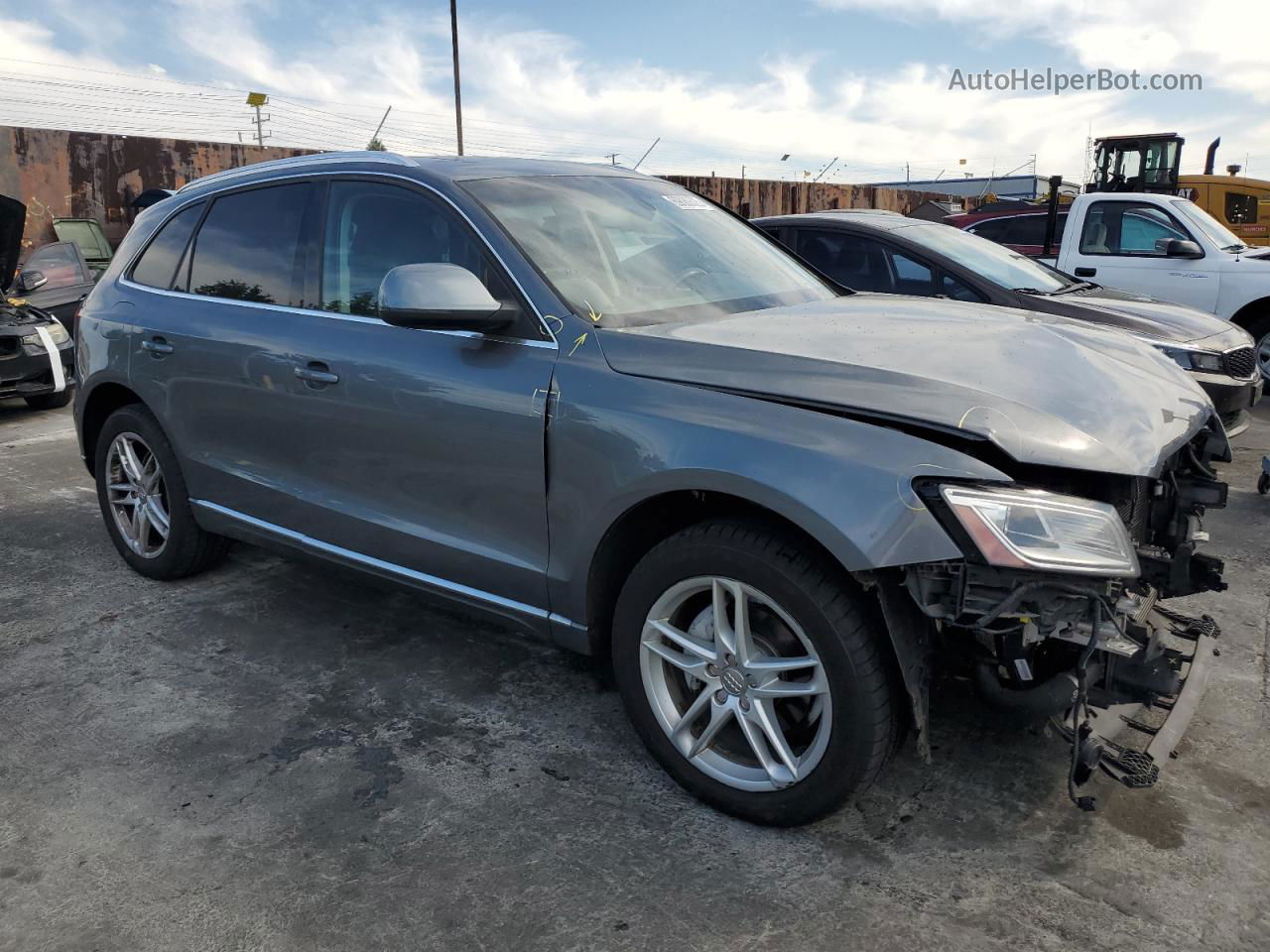 2014 Audi Q5 Premium Plus Gray vin: WA1LFAFP2EA075221