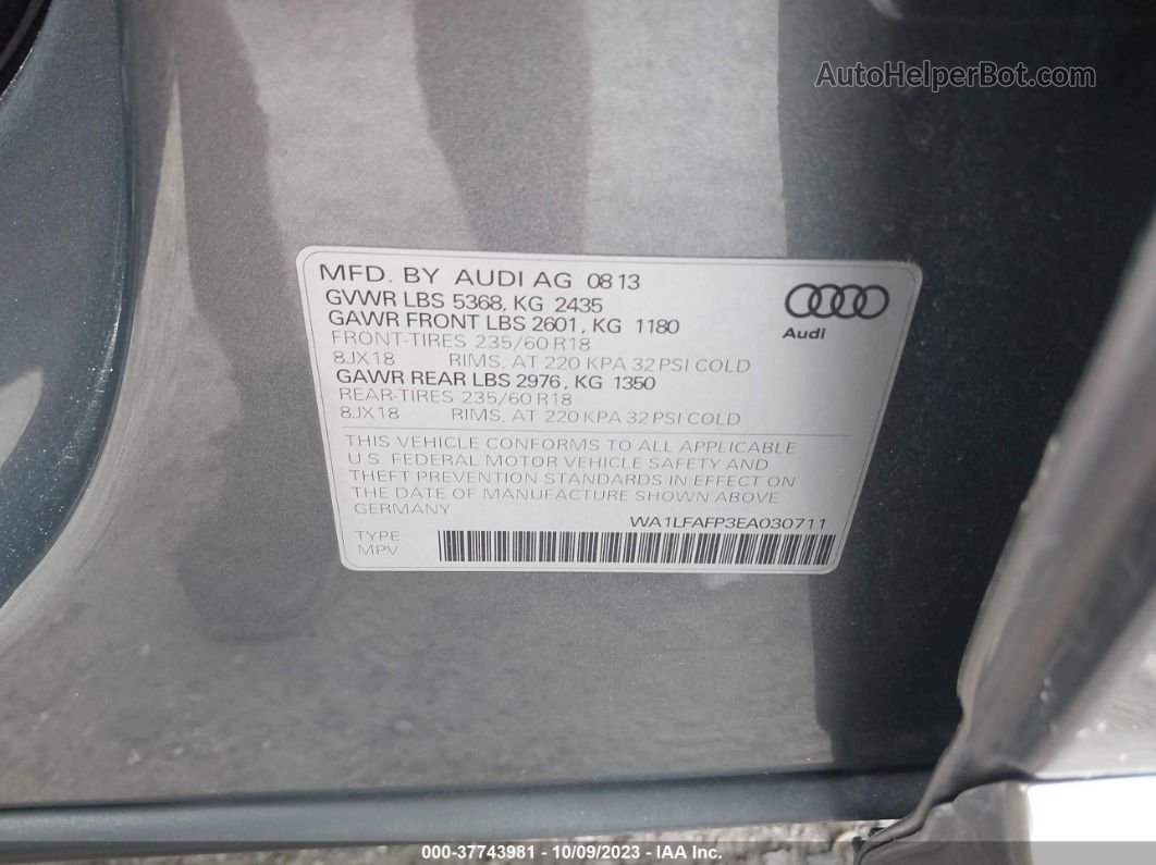 2014 Audi Q5 Premium Plus Light Blue vin: WA1LFAFP3EA030711