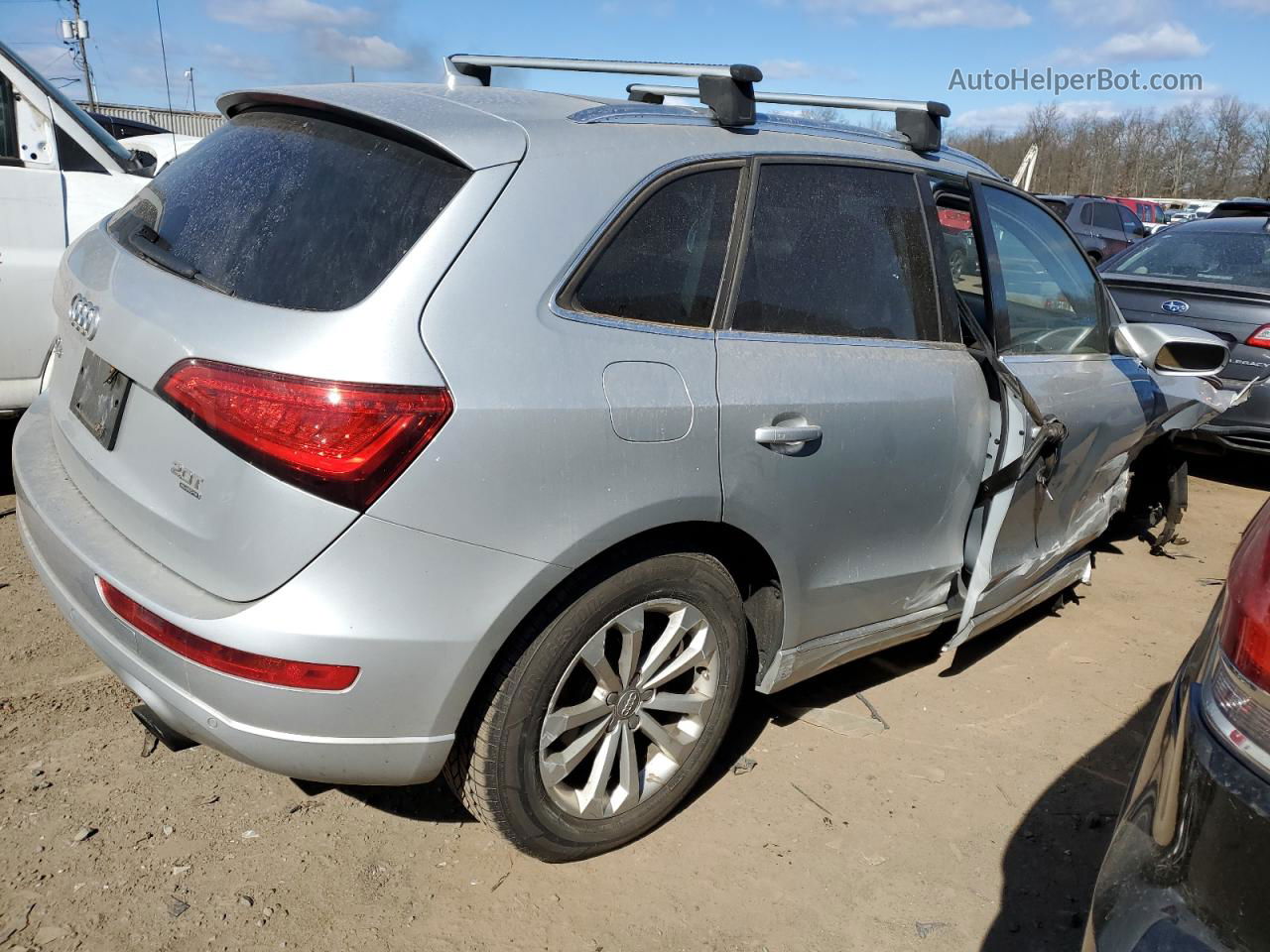 2014 Audi Q5 Premium Plus Серебряный vin: WA1LFAFP3EA030739