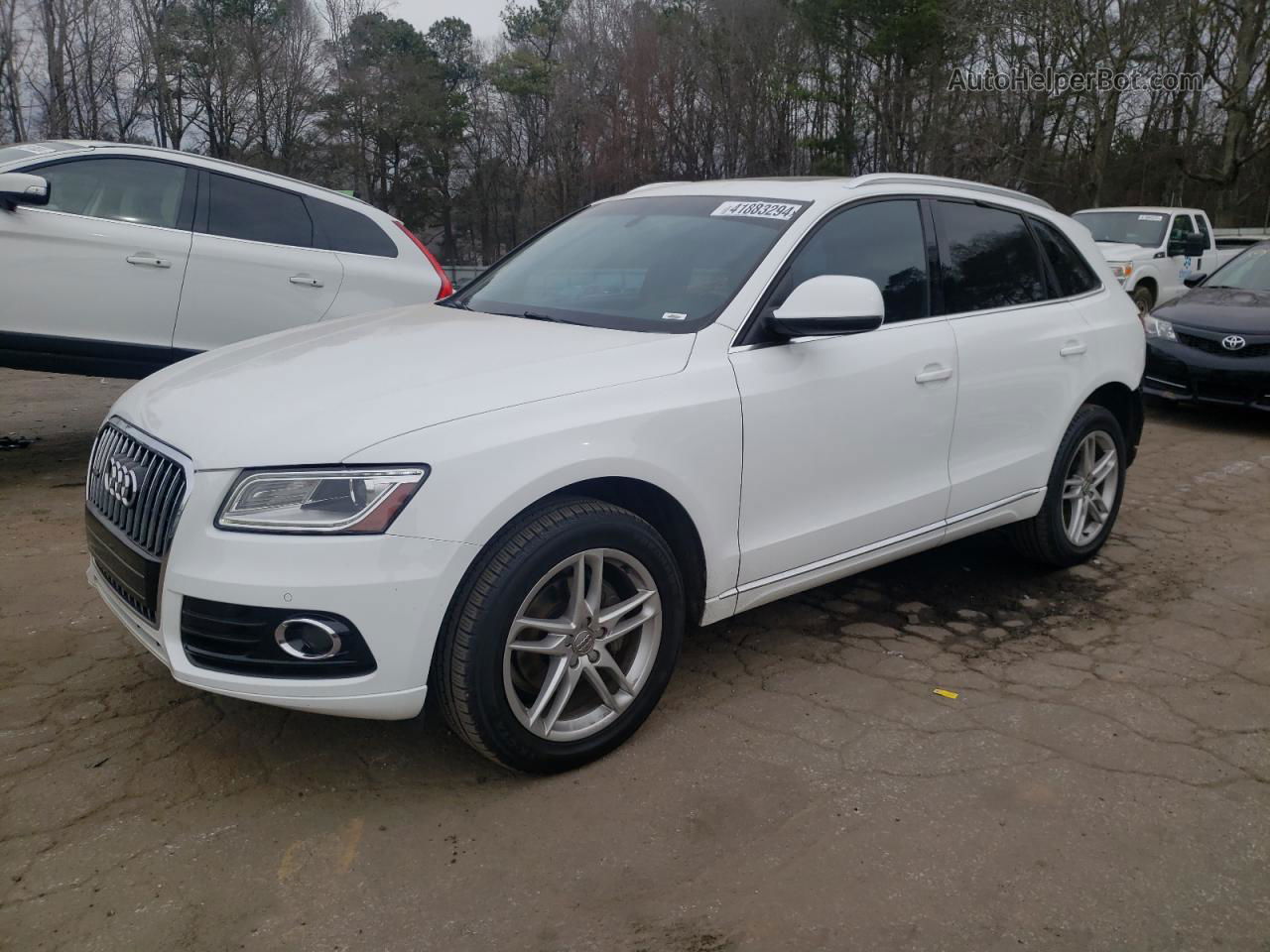 2014 Audi Q5 Premium Plus White vin: WA1LFAFP4EA081554