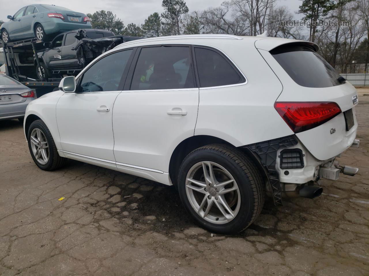 2014 Audi Q5 Premium Plus White vin: WA1LFAFP4EA081554