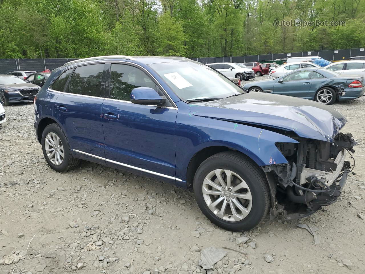 2014 Audi Q5 Premium Plus Blue vin: WA1LFAFP4EA104606