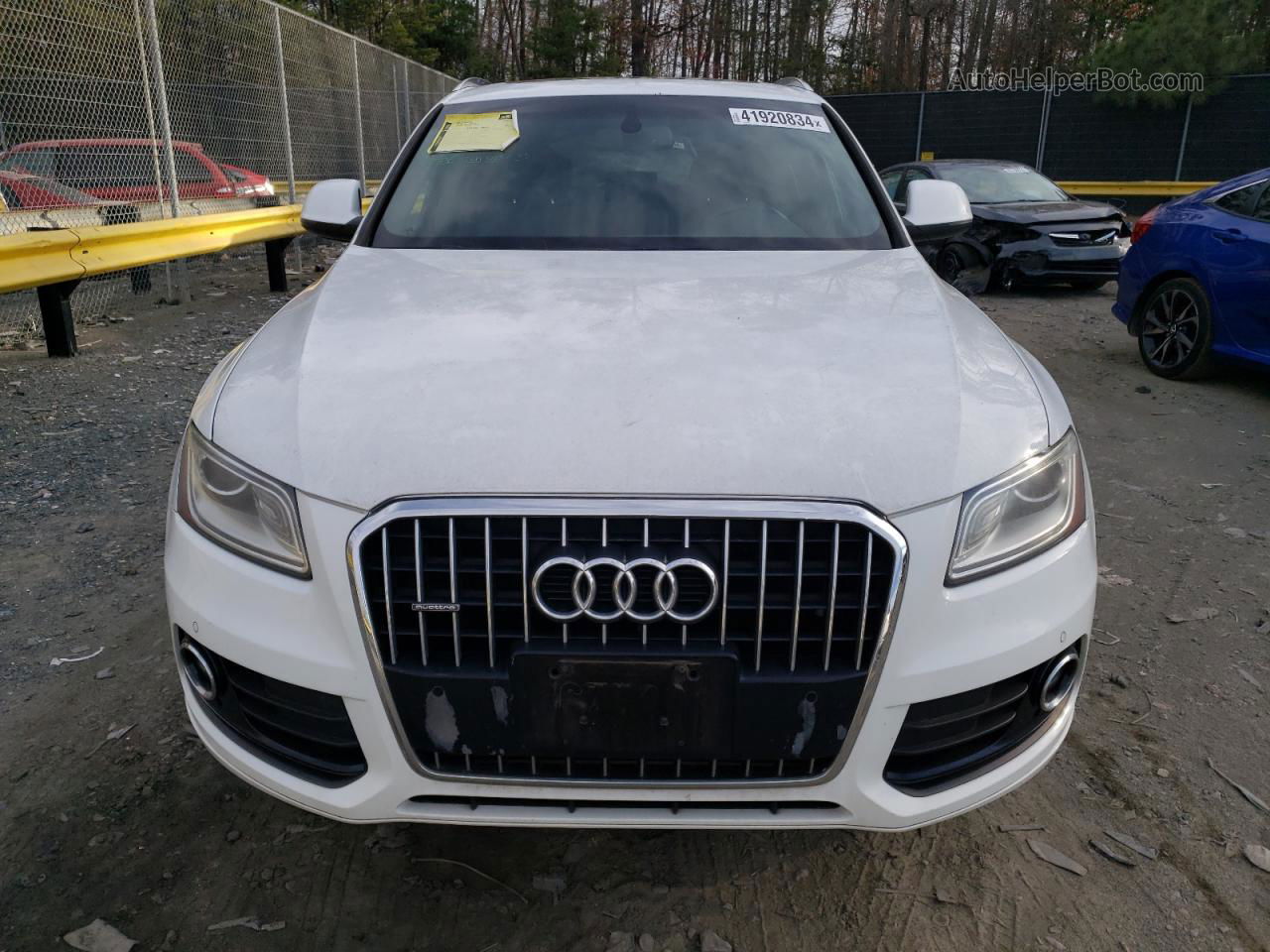 2014 Audi Q5 Premium Plus White vin: WA1LFAFP4EA104959