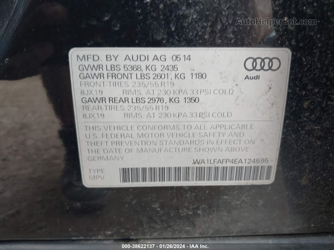 2014 Audi Q5 2.0t Premium Black vin: WA1LFAFP4EA124595