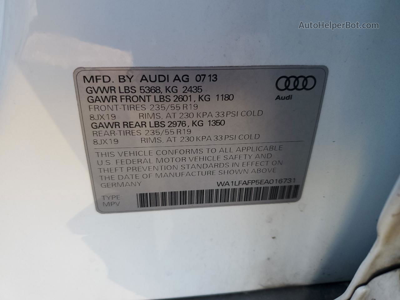 2014 Audi Q5 Premium Plus Black vin: WA1LFAFP5EA016731