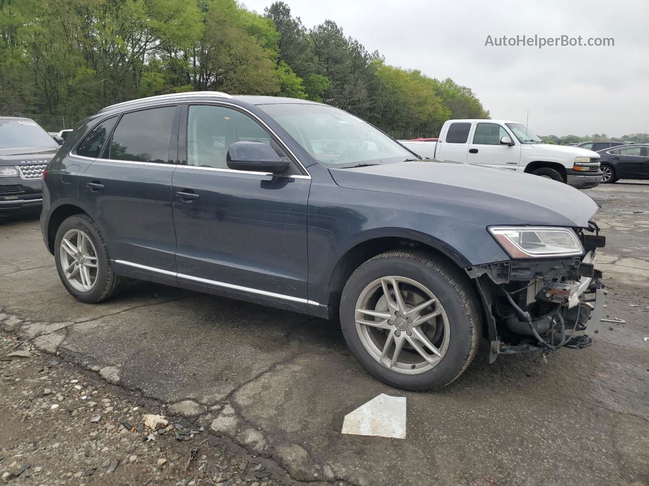 2014 Audi Q5 Premium Plus Синий vin: WA1LFAFP6EA038138