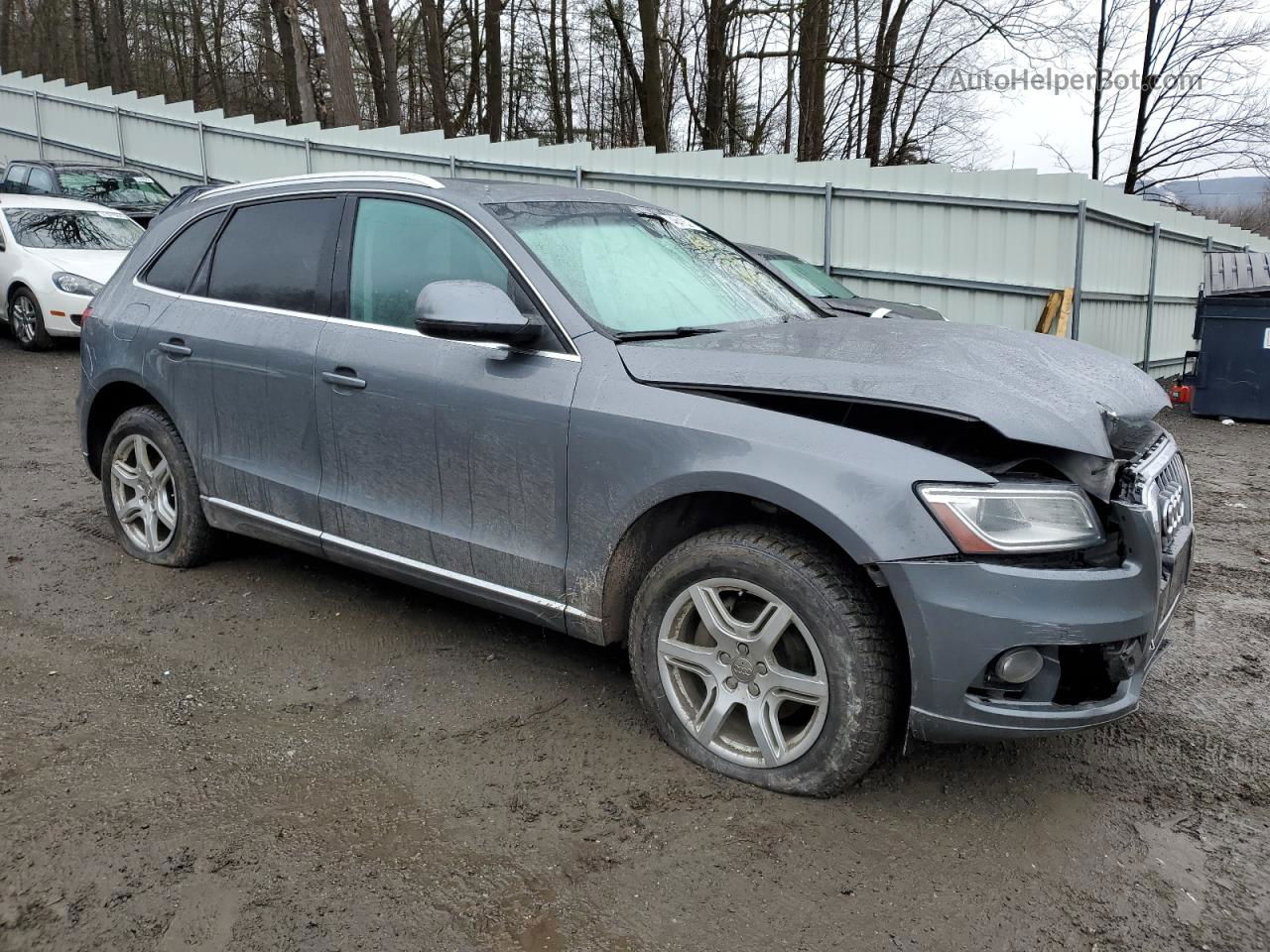 2014 Audi Q5 Premium Plus Gray vin: WA1LFAFP7EA016231