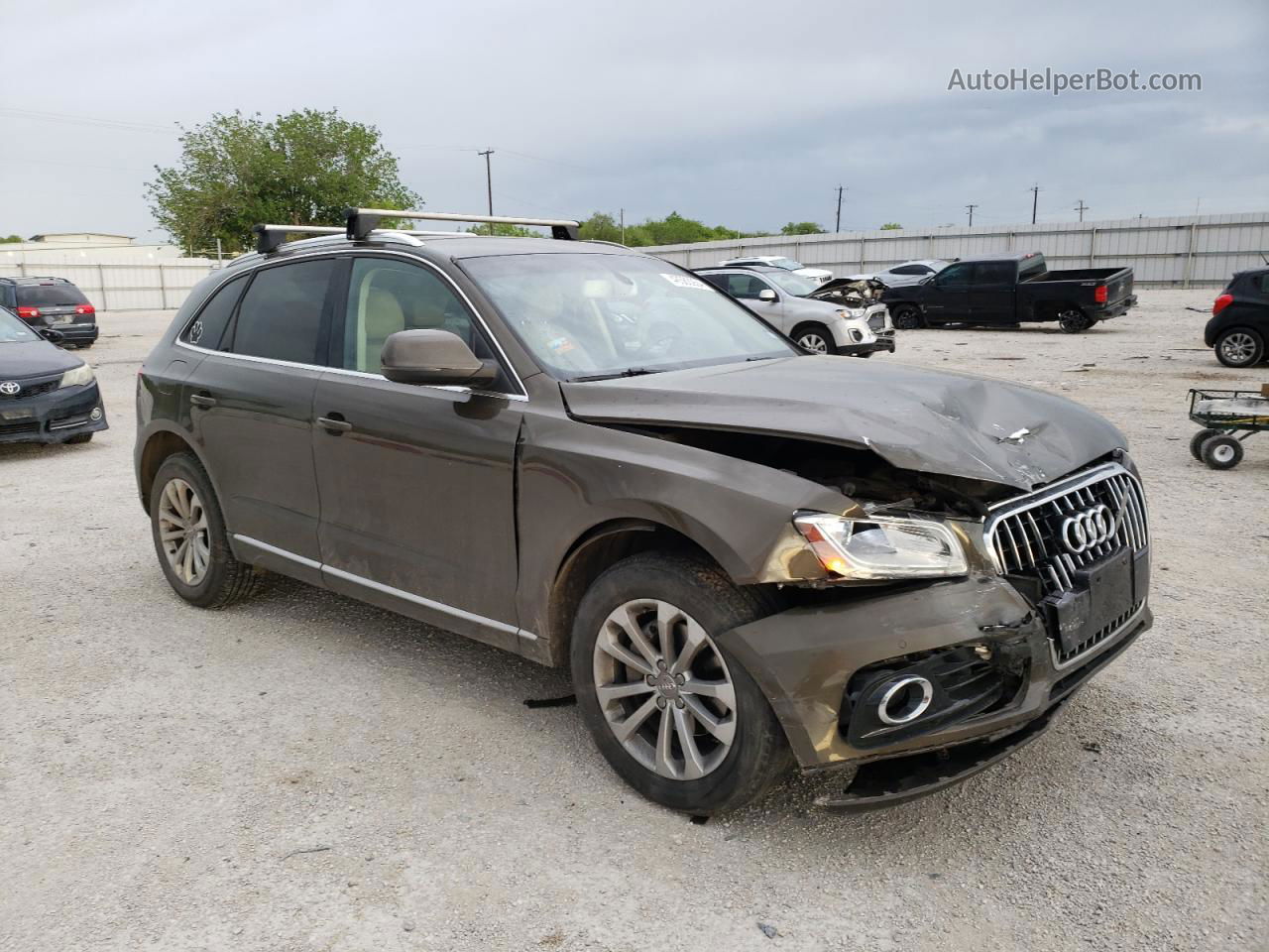 2014 Audi Q5 Premium Plus Brown vin: WA1LFAFP7EA055742