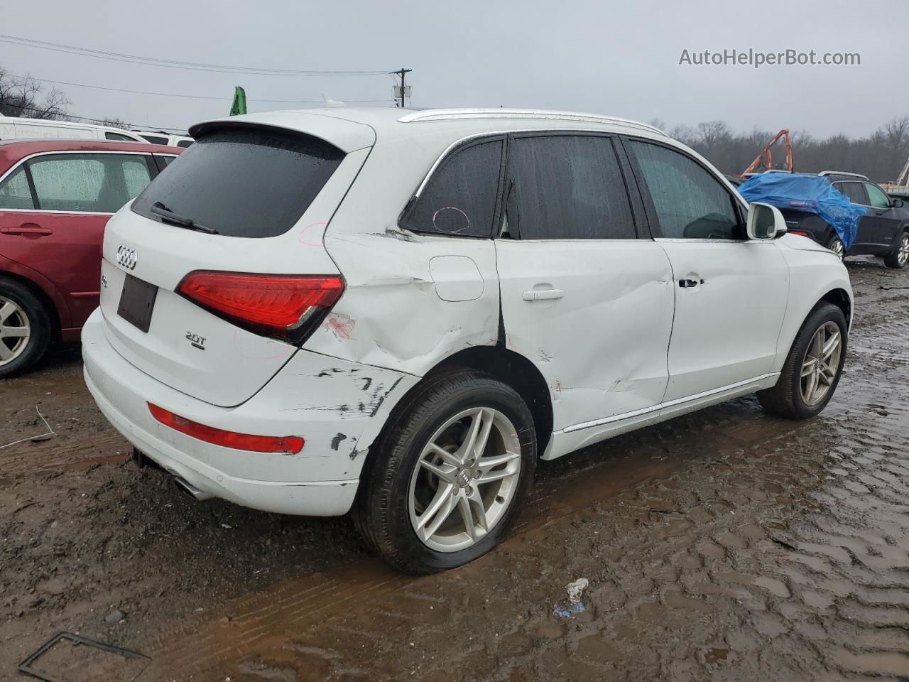 2014 Audi Q5 Premium Plus White vin: WA1LFAFP7EA082679