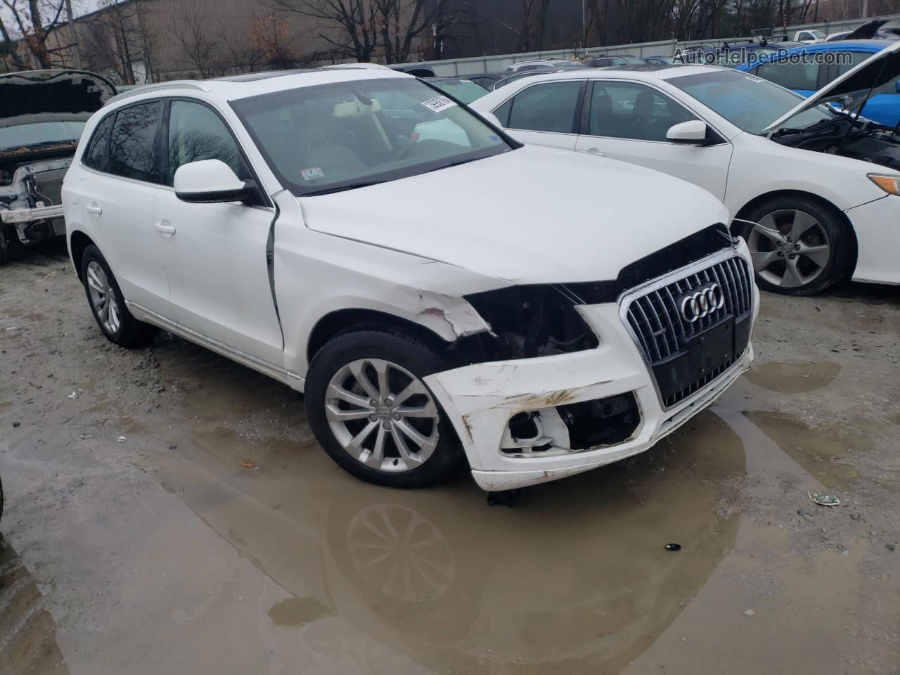 2014 Audi Q5 Premium Plus White vin: WA1LFAFP7EA131556