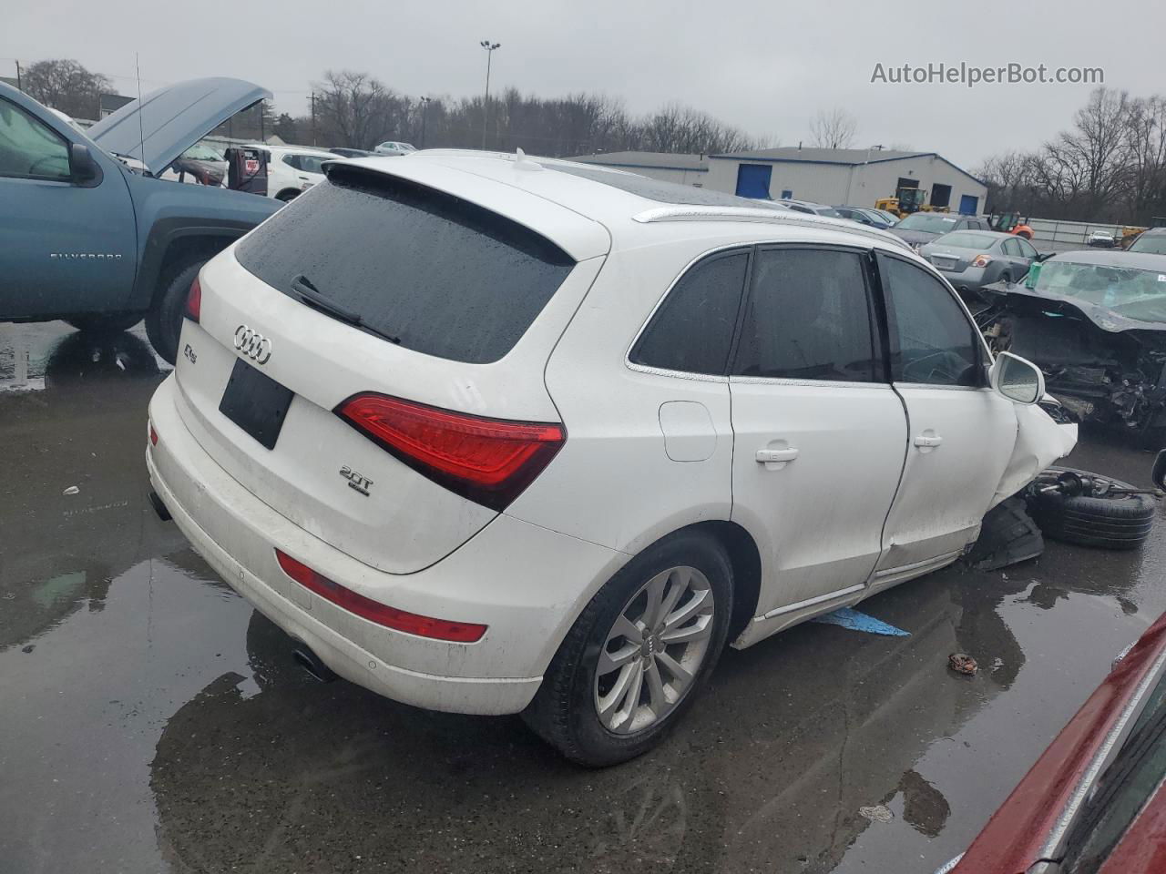 2014 Audi Q5 Premium Plus White vin: WA1LFAFP8EA073439