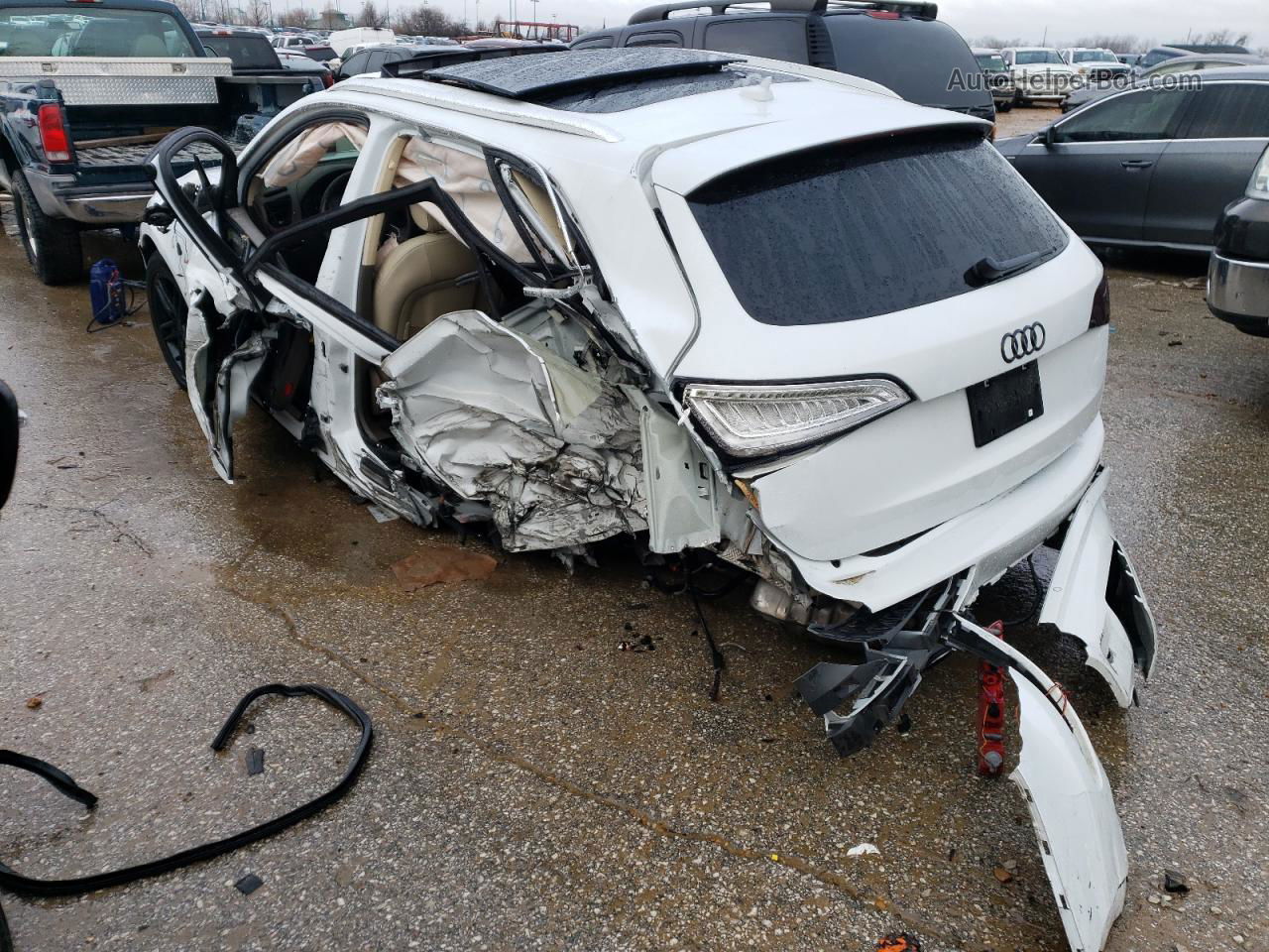 2014 Audi Q5 Premium Plus White vin: WA1LFAFP8EA089849