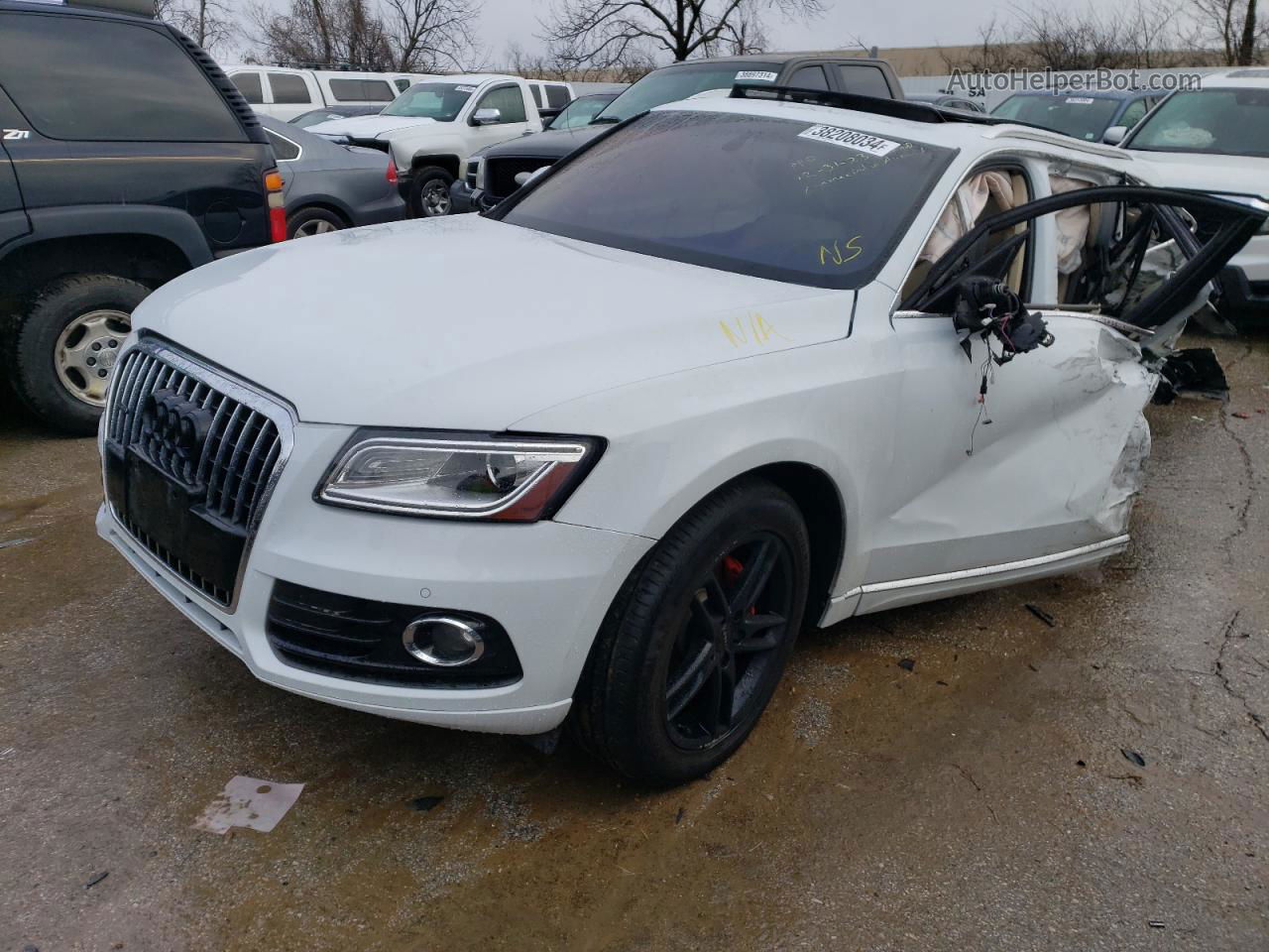 2014 Audi Q5 Premium Plus White vin: WA1LFAFP8EA089849