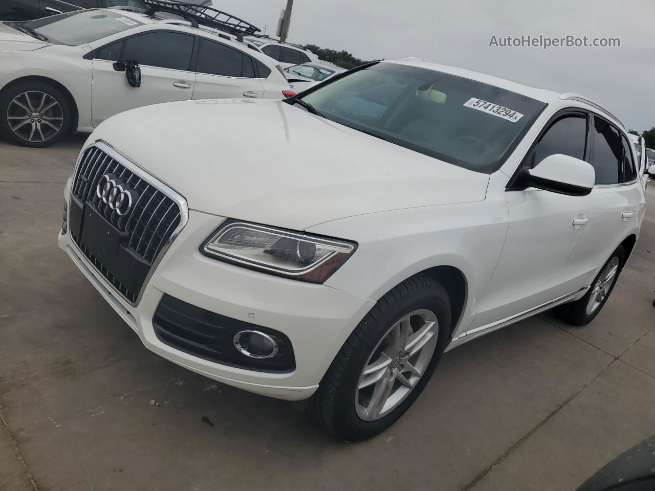 2014 Audi Q5 Premium Plus White vin: WA1LFAFP8EA125247