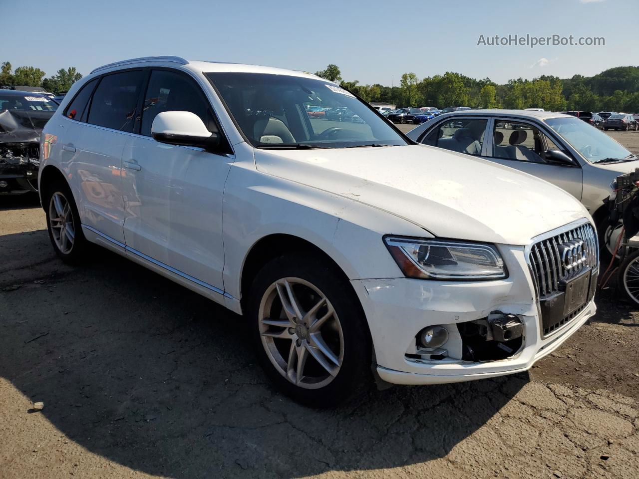 2014 Audi Q5 Premium Plus White vin: WA1LFAFP9EA011483