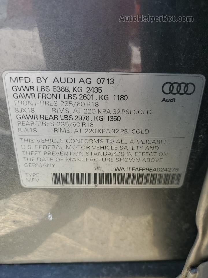 2014 Audi Q5 Premium Plus Серебряный vin: WA1LFAFP9EA024279