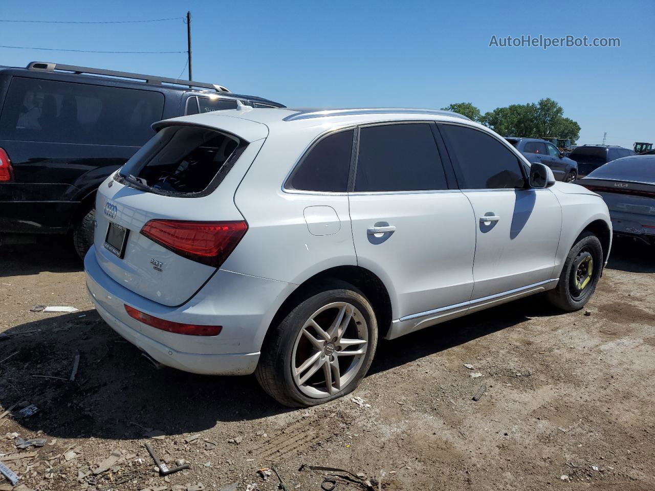 2014 Audi Q5 Premium Plus White vin: WA1LFAFP9EA071554