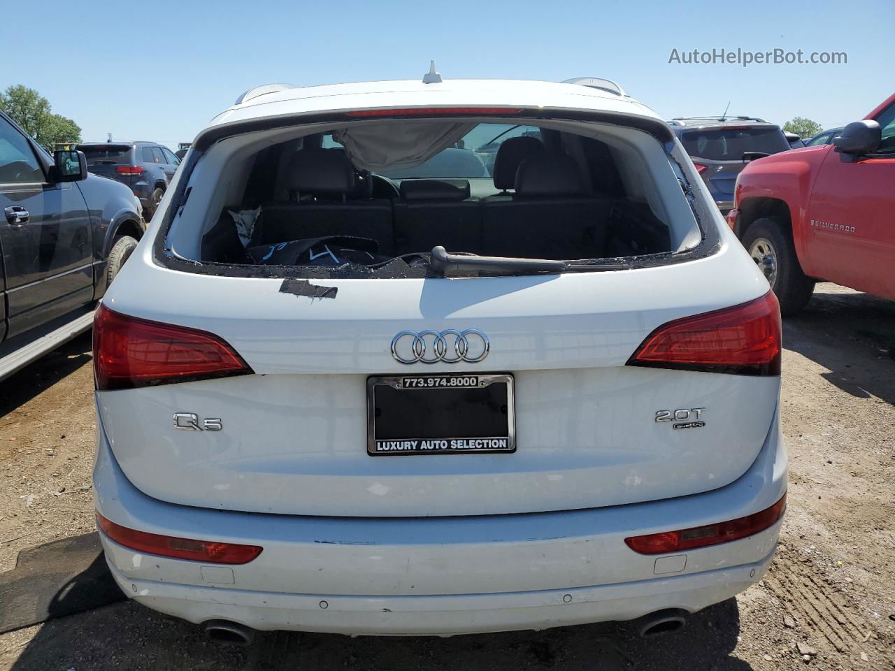 2014 Audi Q5 Premium Plus White vin: WA1LFAFP9EA071554