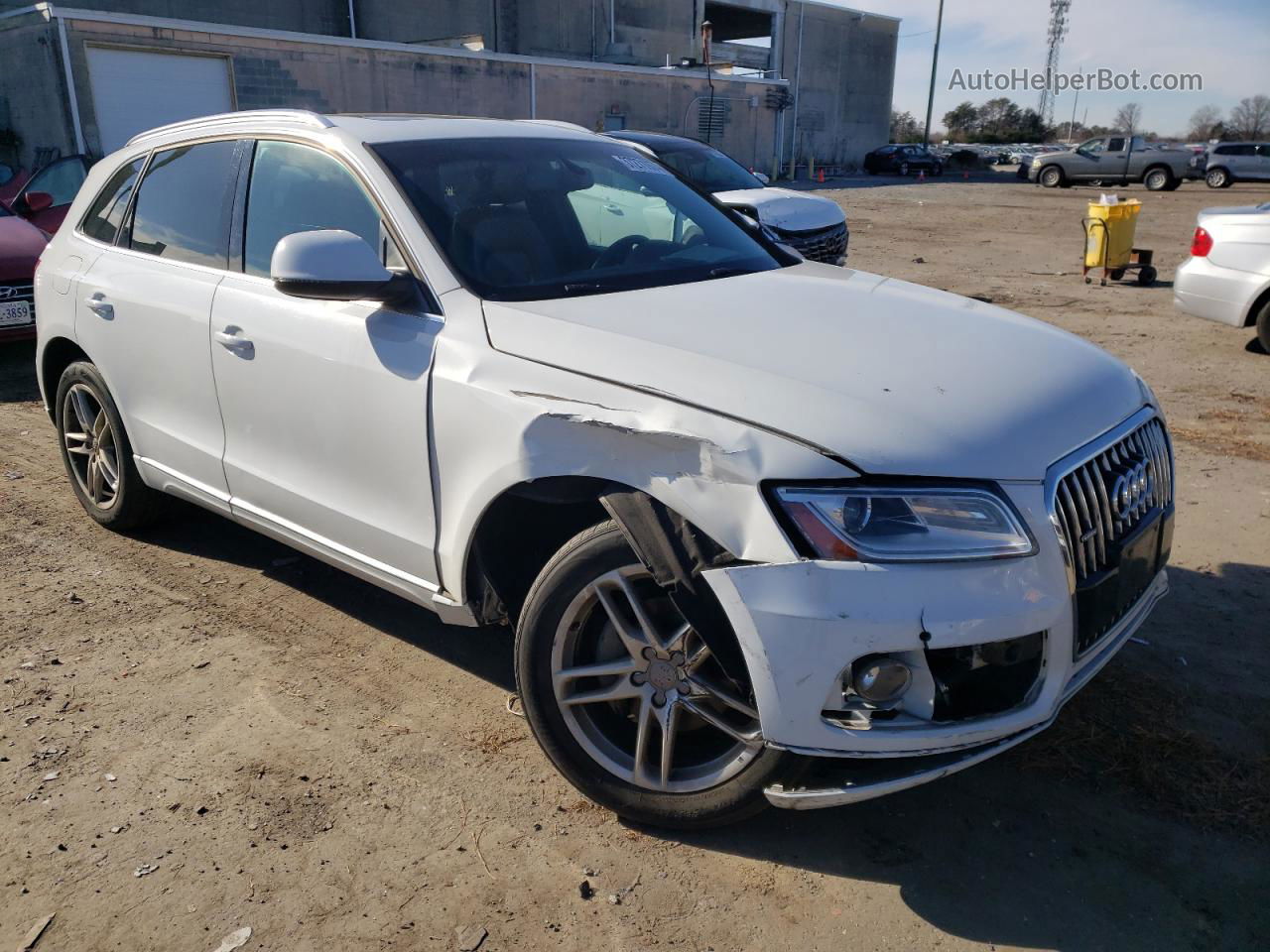 2014 Audi Q5 Premium Plus White vin: WA1LFAFP9EA073823