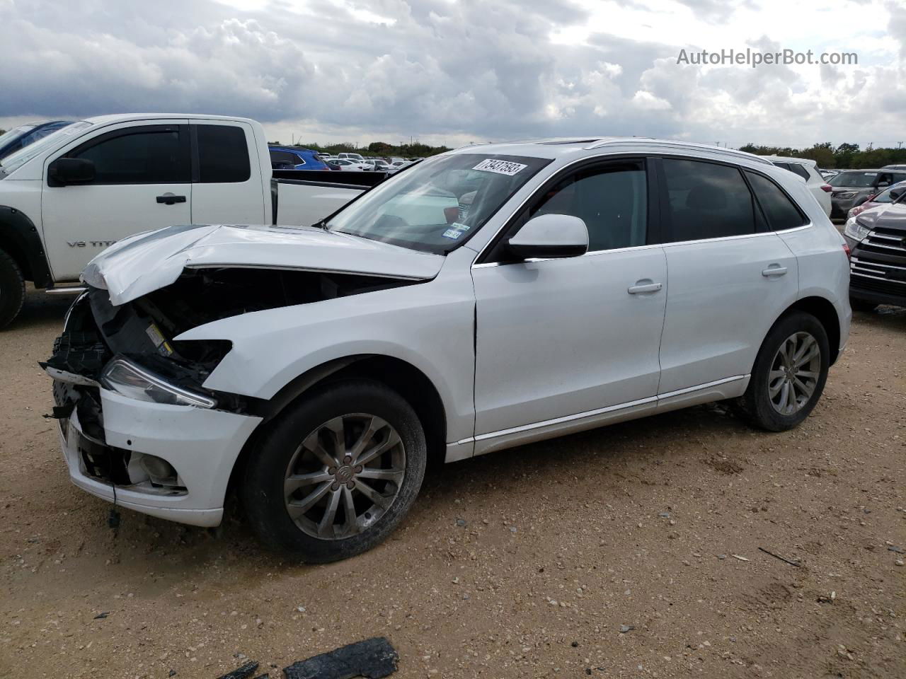 2014 Audi Q5 Premium Plus White vin: WA1LFAFPXEA091831