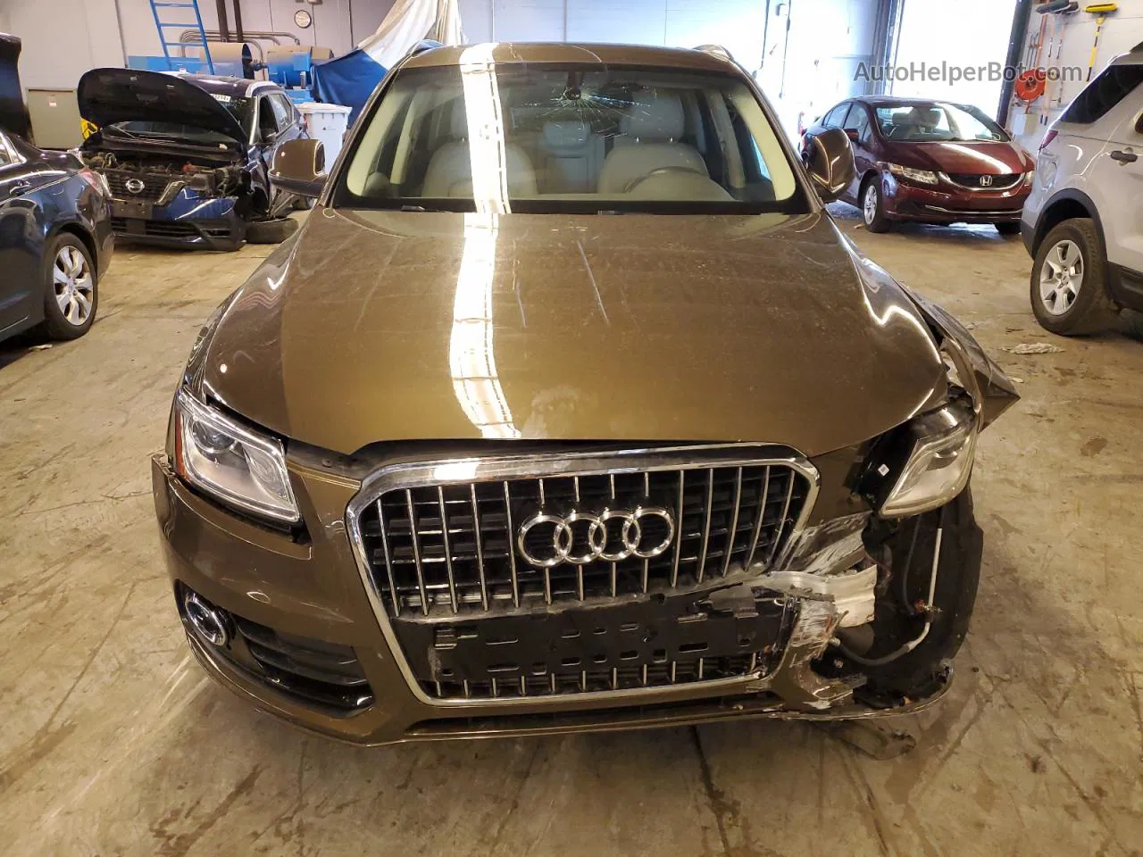 2014 Audi Q5 Premium Plus Brown vin: WA1LFBFP5EA101929