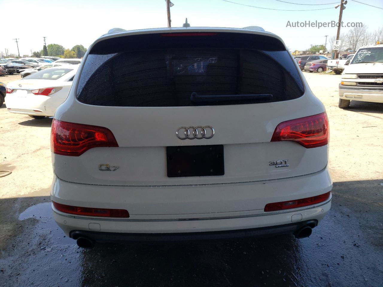 2015 Audi Q7 Premium Plus White vin: WA1LGAFE0FD002683