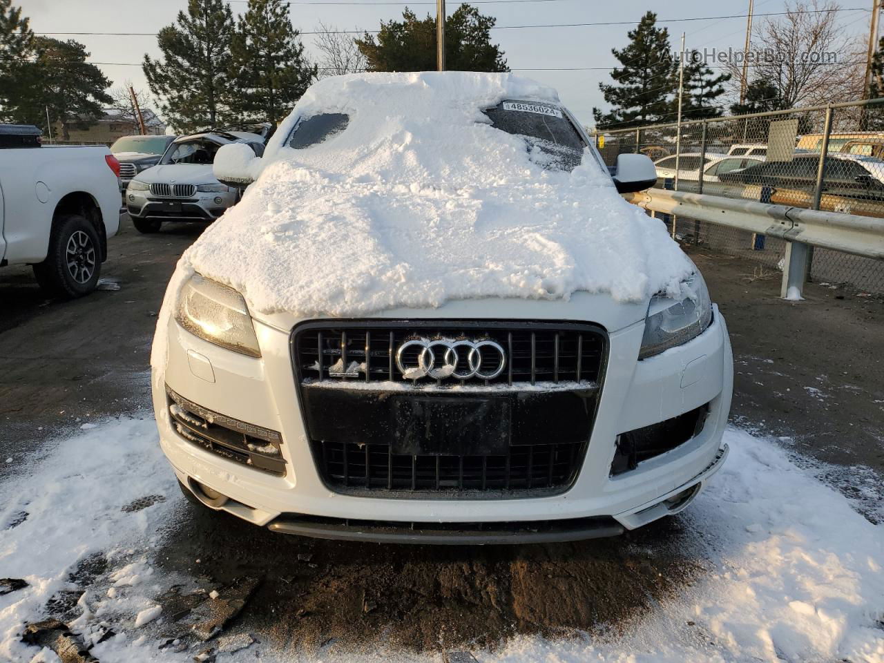 2015 Audi Q7 Premium Plus White vin: WA1LGAFE0FD007219