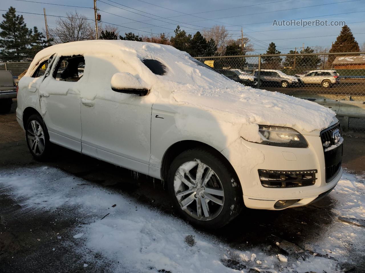 2015 Audi Q7 Premium Plus White vin: WA1LGAFE0FD007219