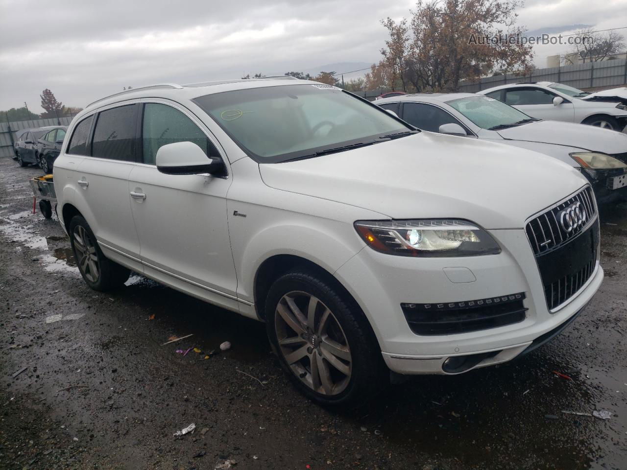 2015 Audi Q7 Premium Plus White vin: WA1LGAFE0FD028152