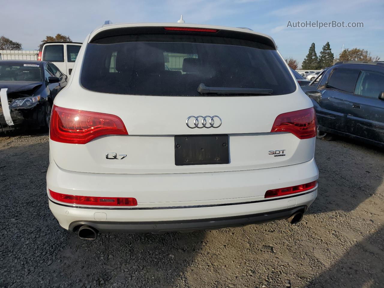 2015 Audi Q7 Premium Plus White vin: WA1LGAFE1FD009111