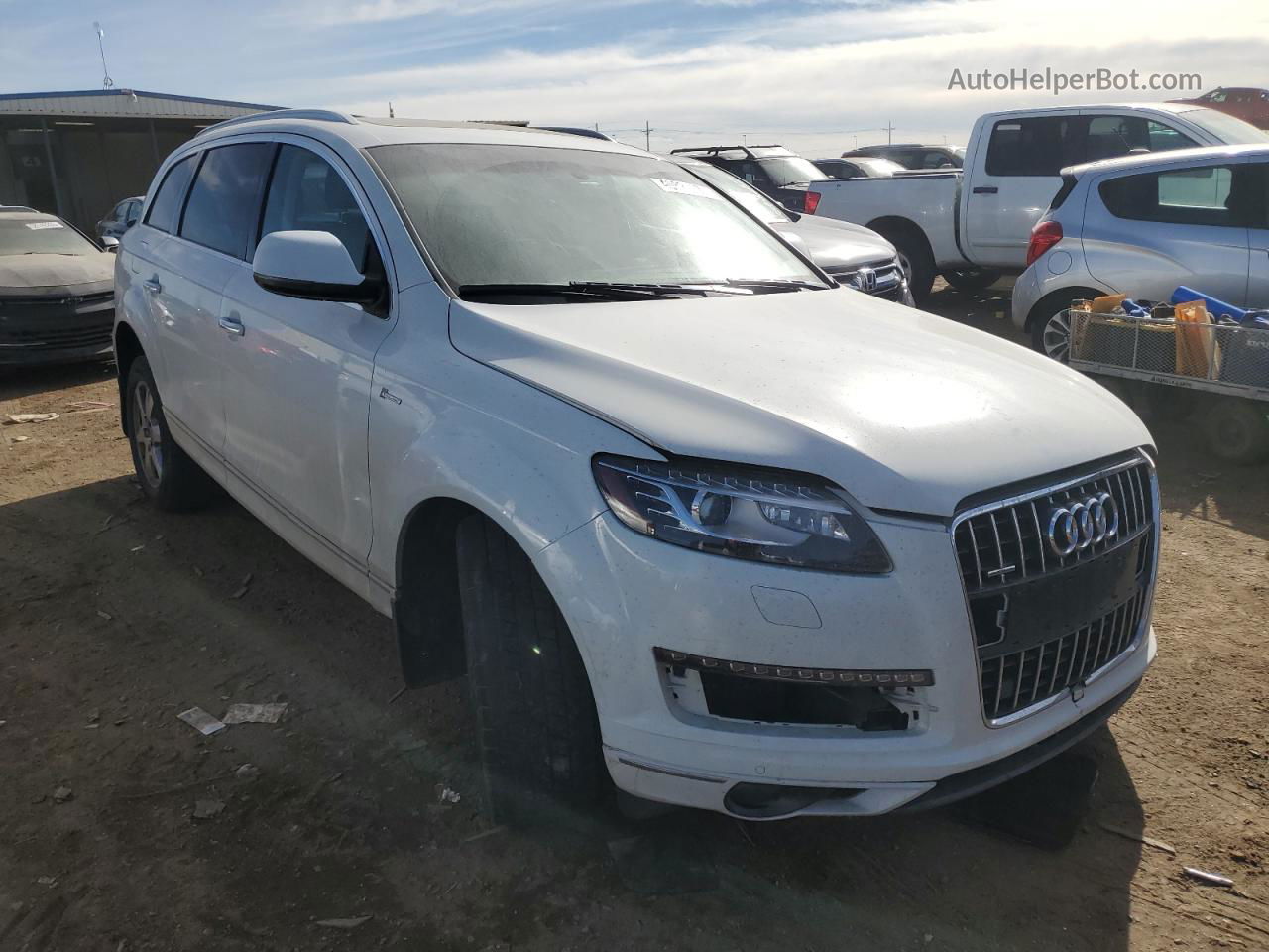 2015 Audi Q7 Premium Plus White vin: WA1LGAFE1FD014728