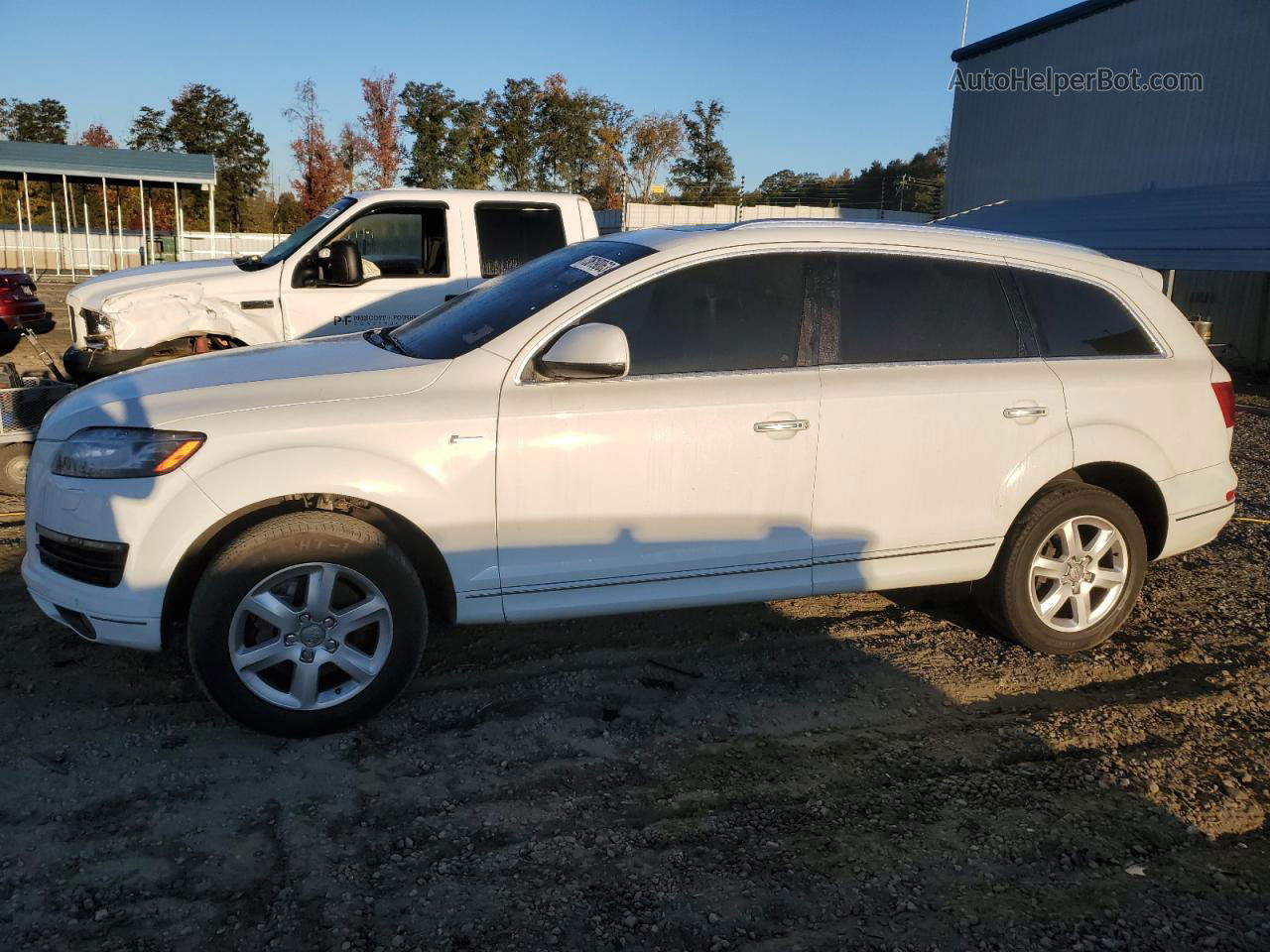 2015 Audi Q7 Premium Plus White vin: WA1LGAFE2FD015242