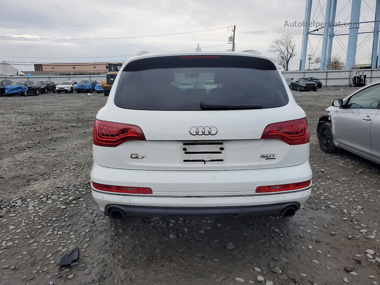 2015 Audi Q7 Premium Plus White vin: WA1LGAFE2FD019405