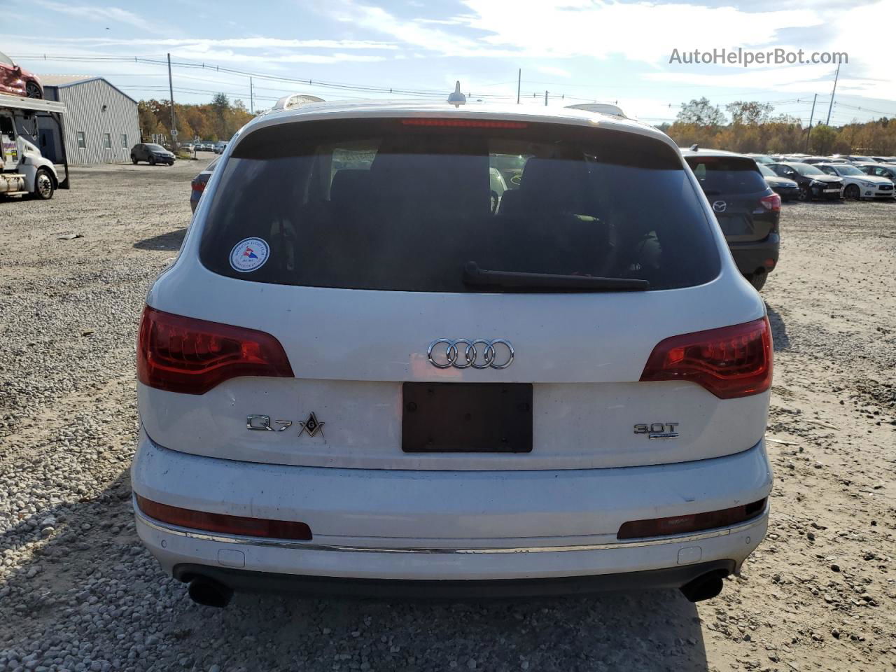 2015 Audi Q7 Premium Plus White vin: WA1LGAFE2FD021851