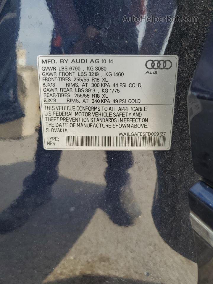 2015 Audi Q7 Premium Plus Blue vin: WA1LGAFE5FD009127