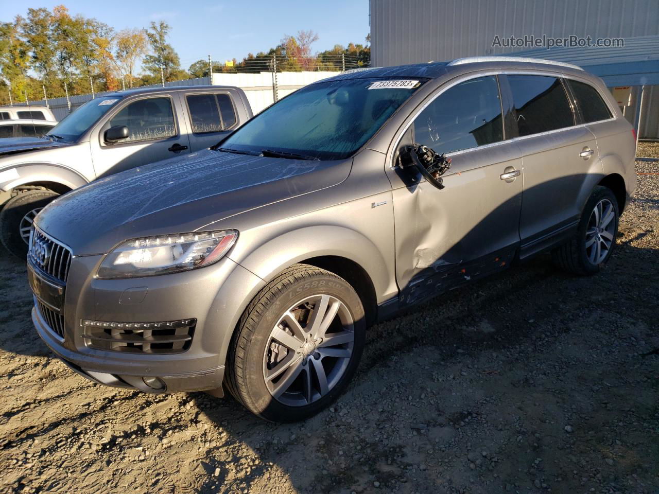 2015 Audi Q7 Premium Plus Gray vin: WA1LGAFE5FD014568