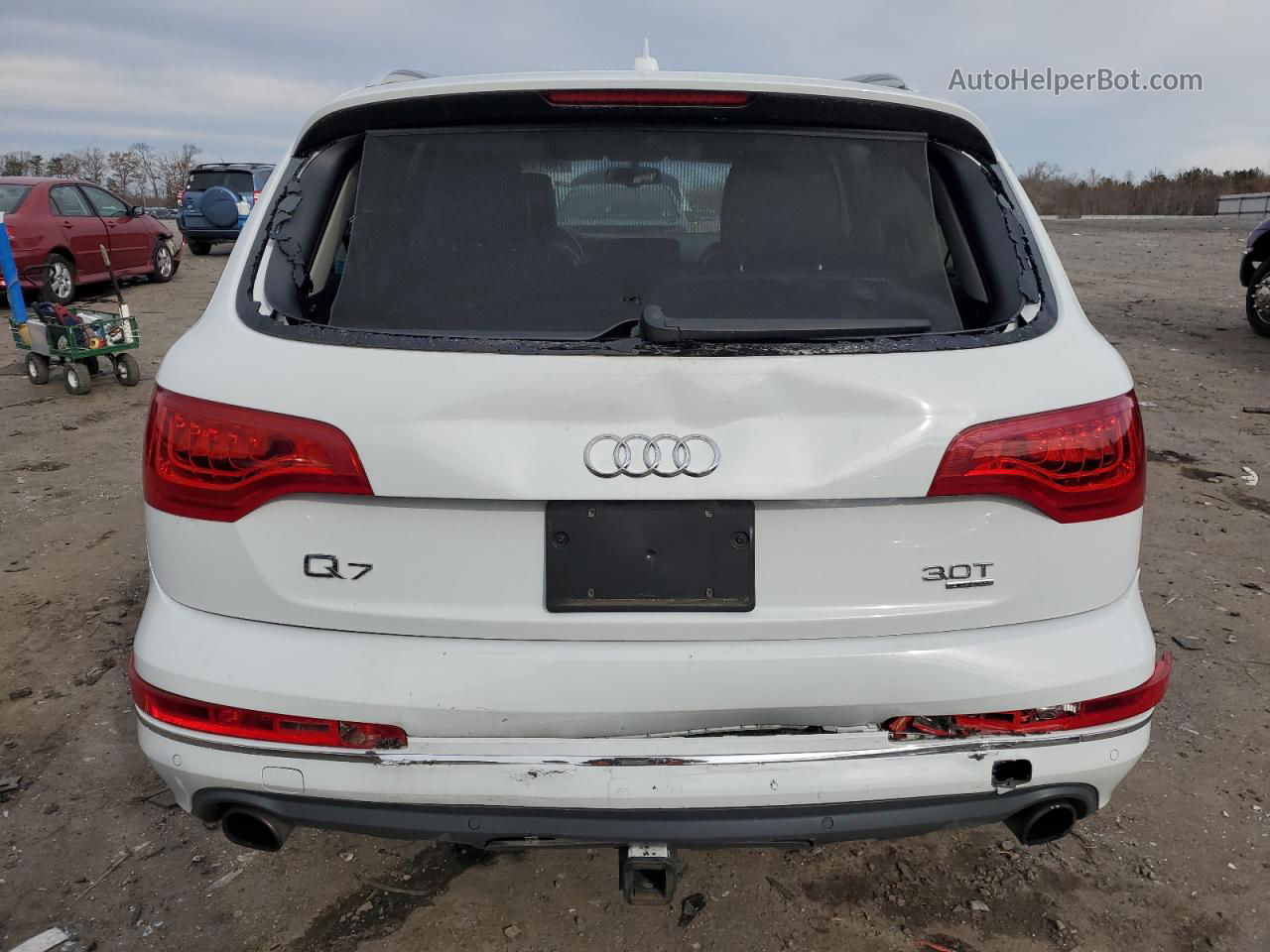 2015 Audi Q7 Premium Plus White vin: WA1LGAFE5FD030737