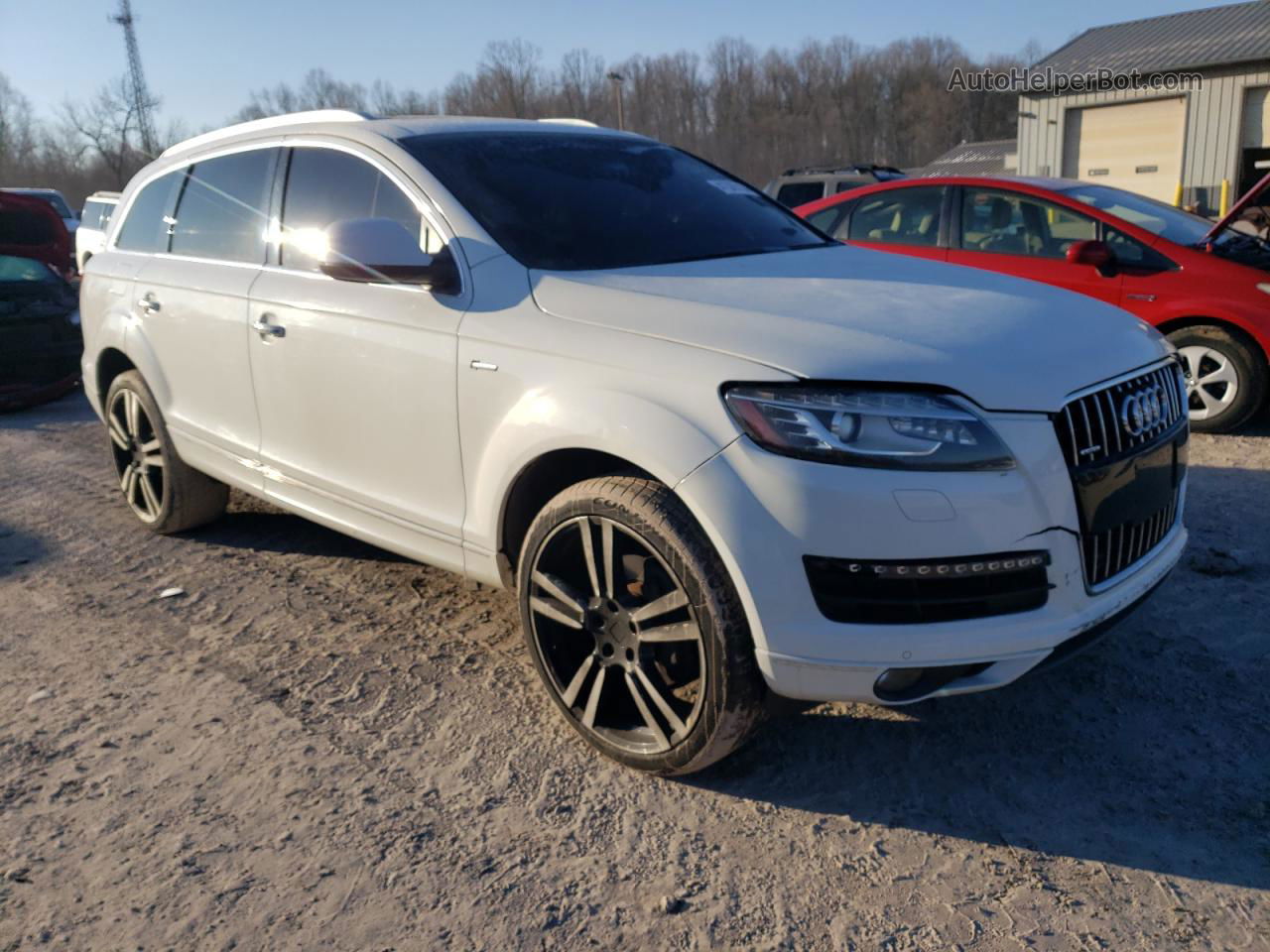 2015 Audi Q7 Premium Plus White vin: WA1LGAFE6FD013459