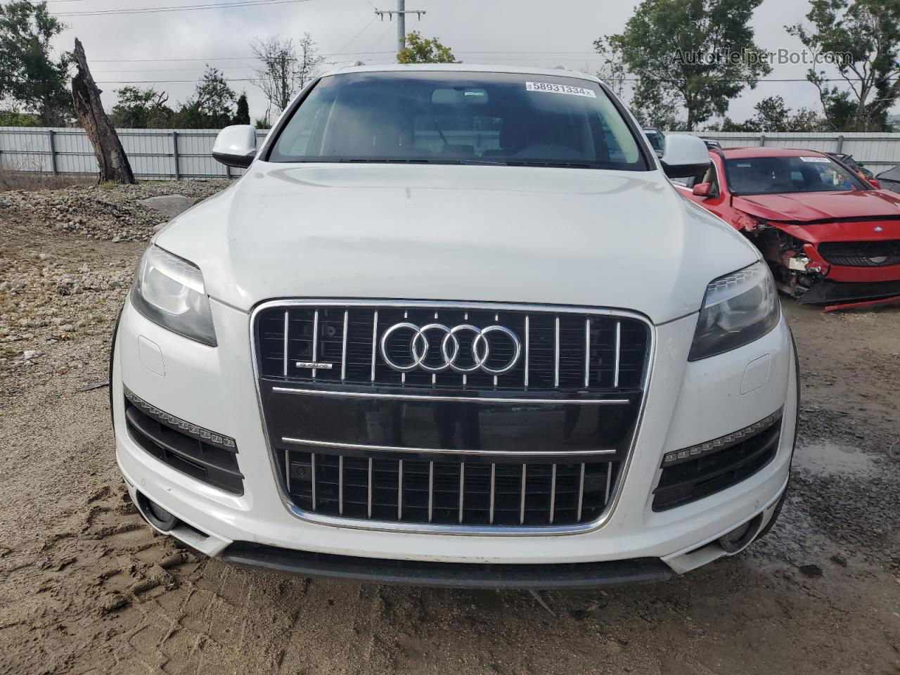 2015 Audi Q7 Premium Plus White vin: WA1LGAFE6FD032853