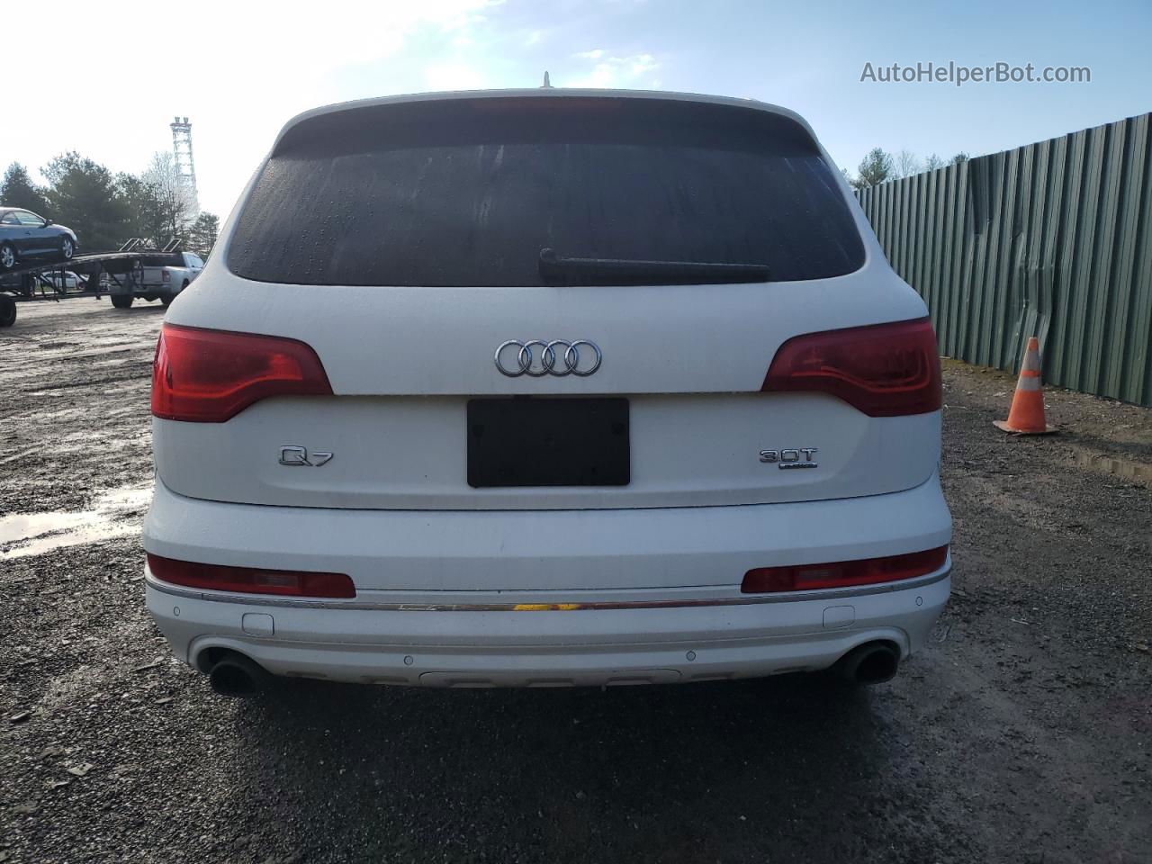 2015 Audi Q7 Premium Plus White vin: WA1LGAFE7FD012658