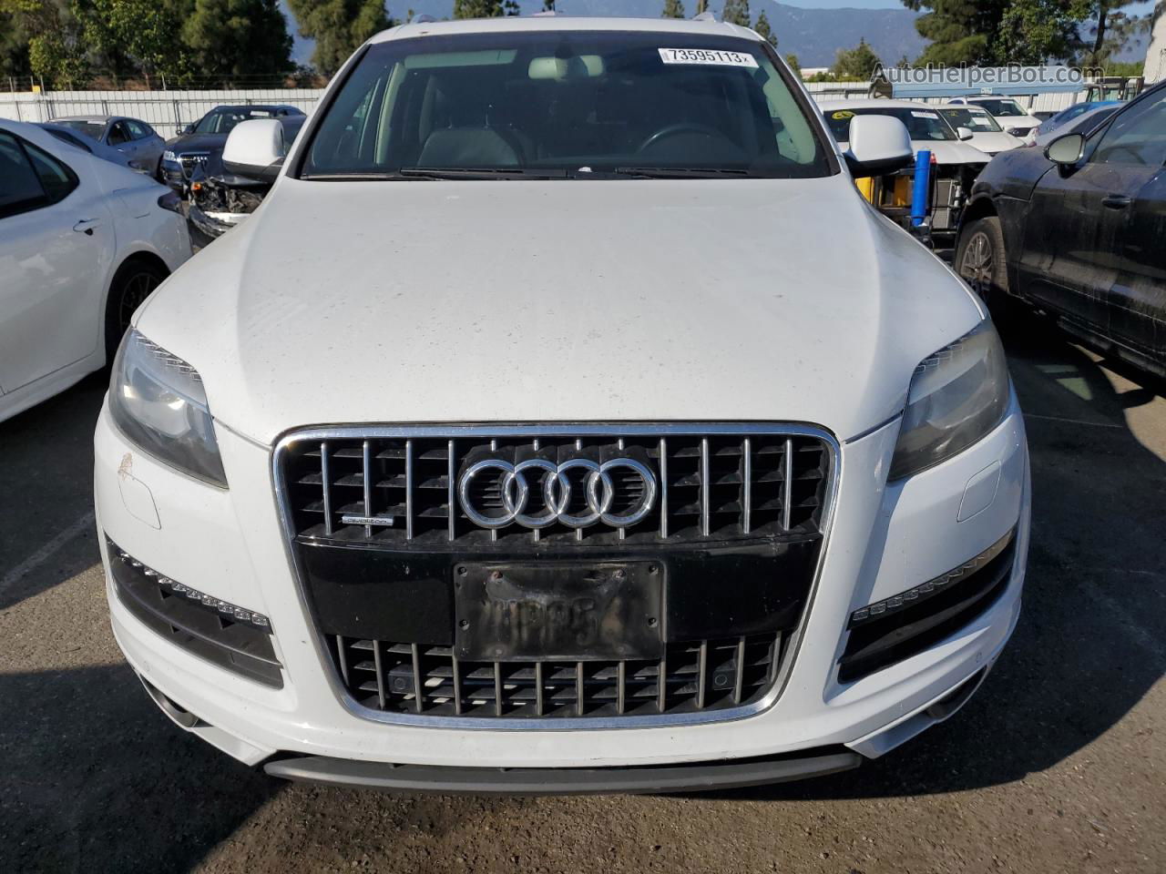 2015 Audi Q7 Premium Plus White vin: WA1LGAFE7FD016483