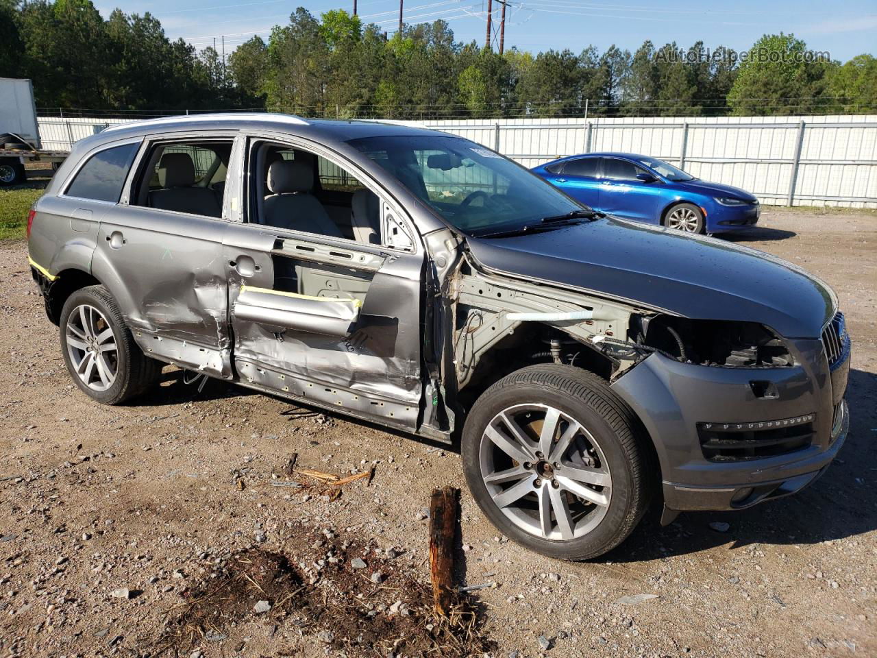 2015 Audi Q7 Premium Plus Gray vin: WA1LGAFE8FD003516