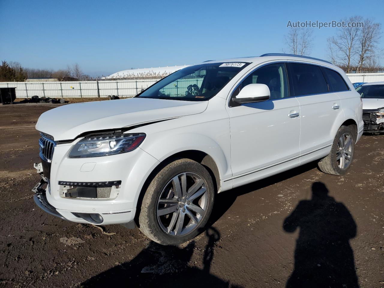 2015 Audi Q7 Premium Plus White vin: WA1LGAFE8FD021367