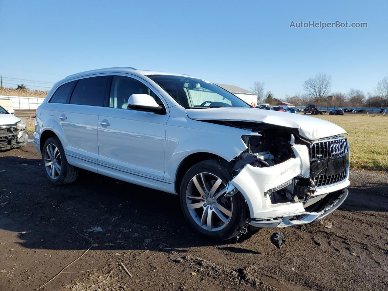 2015 Audi Q7 Premium Plus White vin: WA1LGAFE8FD021367