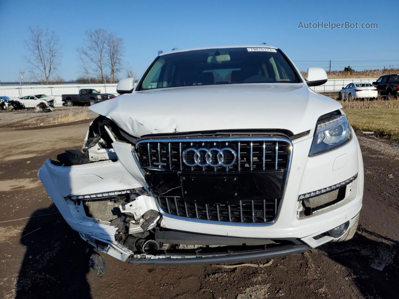 2015 Audi Q7 Premium Plus White vin: WA1LGAFE8FD021367