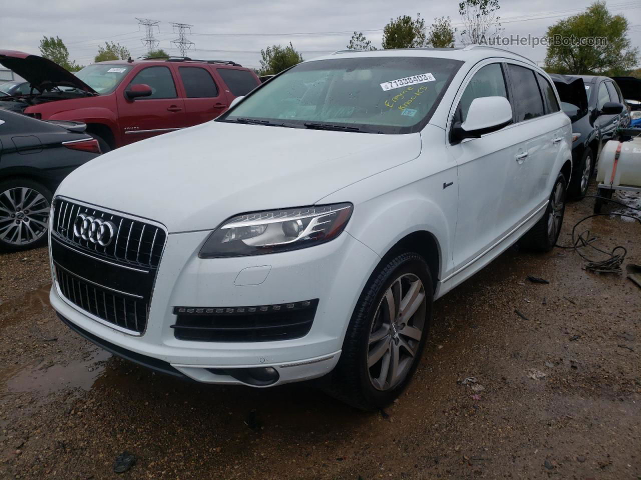 2015 Audi Q7 Premium Plus White vin: WA1LGAFE9FD006442