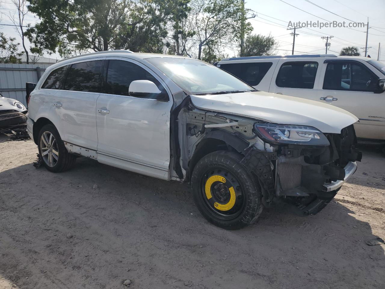 2015 Audi Q7 Premium Plus Белый vin: WA1LGAFEXFD029860